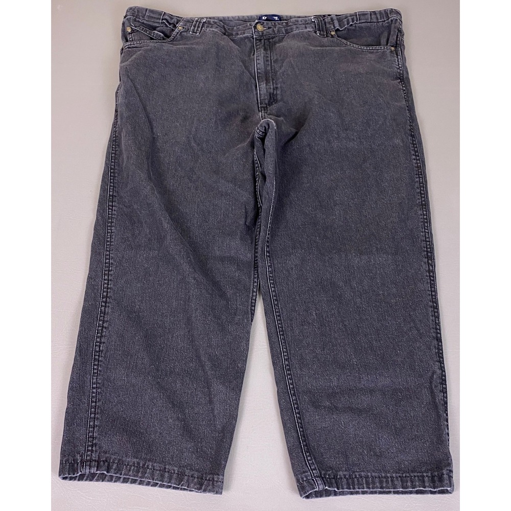 KingSize Jeans Men's Size 48x26 Big Relaxed Fit Faded Black Denim Elastic Waist